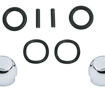 OER 1962-67 Chevy II, Nova, 1964-67 Chevelle, Malibu, El Camino, 1960-64 Corvair, Vent Window Handles, with Hardware, Pair K8020