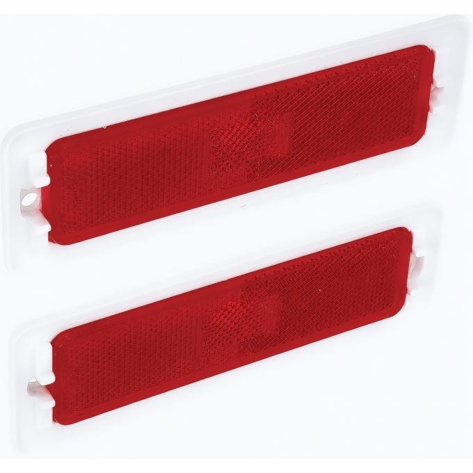 1970-74 Nova, Ventura, Rear Quarter Side Marker Lens, Red, Pair