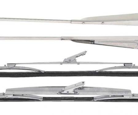 OER 1968-79 Nova/X-Body Wiper Arm And Blade Set, Stainless Steel, 16" Aero Style *R872