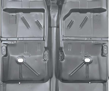 OER 1962-67 Chevy II, Nova, Complete Floor Pan, Auto Trans, Column Shift, Hardtop, Sedan, EDP Coated 14614