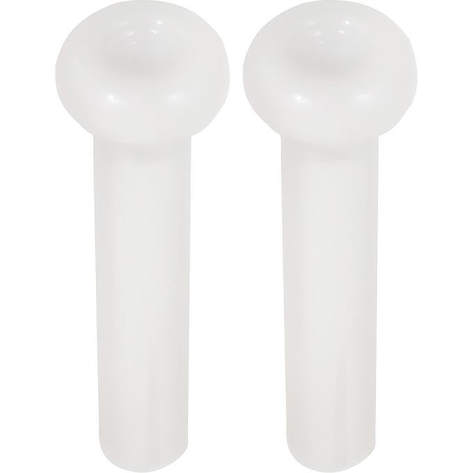 1968-91 GM, Door Lock Knobs, Standard Interior, Smooth Design, Off White, Pair