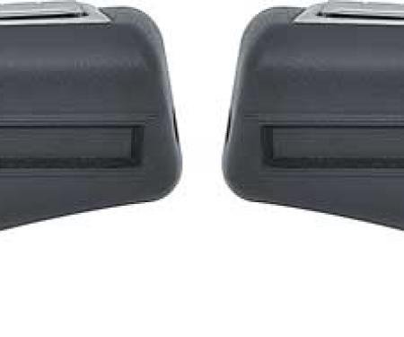 OER 1968-72 Nova, Chevelle, Skylark, GTO, Rear Armrest Assemblies, w/o Trim Moldings, Black K99701