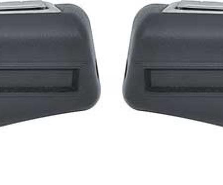 OER 1968-72 Nova, Chevelle, Skylark, GTO, Rear Armrest Assemblies, w/o Trim Moldings, Black K99701