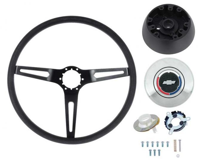 OER 3-Spoke Comfort Grip Steering Wheel Kit For GM Models With Tilt Wheel, Black Spokes W/Black Grip *K620B