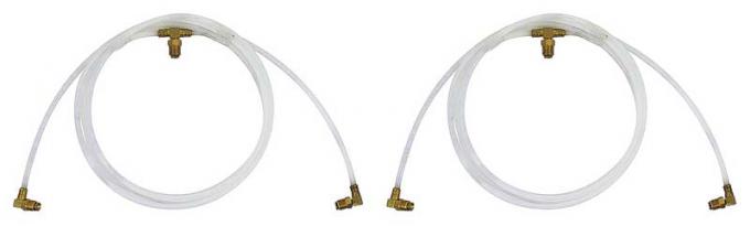 OER Convertible Top Hydraulic Hose Set (White Plastic) Overall Length 114" - Center To End 57-1/4 HK234