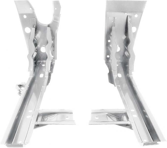 1966-67 Chevy II, Nova, Firewall To Floor Braces, Silver Weld-Thru Coating