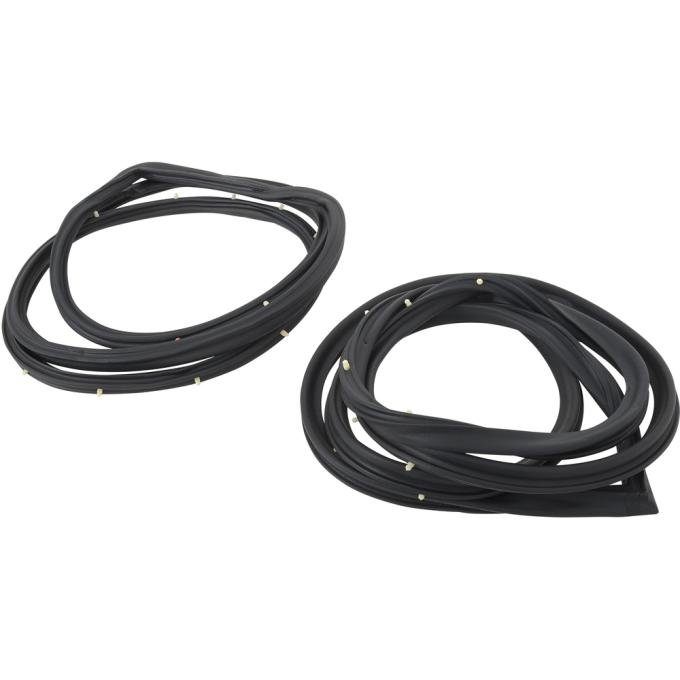 OER 1968-74 Nova, 1973-74 Apollo, Omega, Ventura, Front Door Frame Weatherstrip, 4 Door Sedan, Pair K454