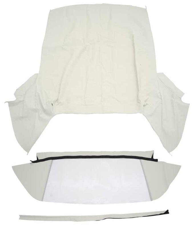 1962-63 Chevy II / Nova, Convertible Top, With Plastic Window, Vinyl, White