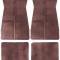 OER 1973-87 GM, Rubber Floor Mat Set, with GM Logo, Factory Style, Set of 4, Dark Red CM65102