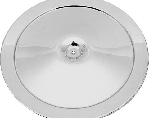 1970 Chevrolet, Open Element Chrome Air Cleaner Lid, 14", with Square Imprint, GM Licensed