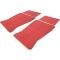 1973-87 GM, Rubber Floor Mat Set, With GM Logo, Factory Style, Set of 4, Red