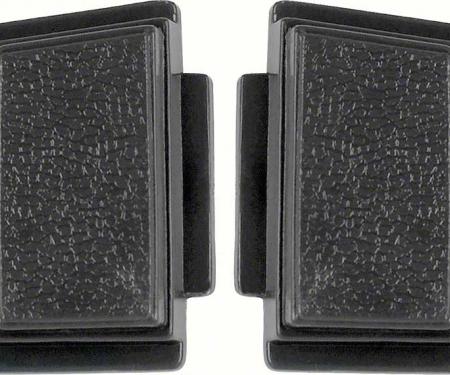 OER 1969-70 Standard Steering Wheel Horn Buttons Black (pair) K213