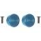 1968-88 GM, Window Crank Handle Knob Set, with Rivets, for Door or Quarter Window Cranks, Medium Blue, Pair