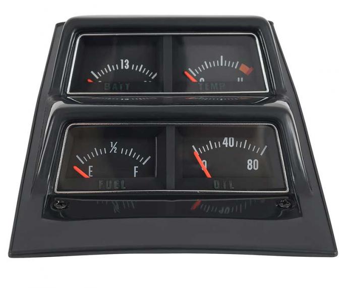 OER 1968-74 Nova Console Gauge Assembly , with Volt Meter , Black Face , Pre-Assembled 3952636V