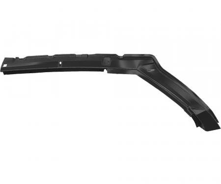 1968-1972 Chevy II / Nova 2 Door Coupe Outer Left Roof Structure Side Rail with Bottom Bracket (From A-Pillar to Rear Wheelhouse)