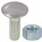 1938-91 GM, 1948-79 Ford, Bumper Bolt & Nut, Stainless Steel Capped, 1/2"-13 x 1-1/2", Low Dome, Various Models, Each