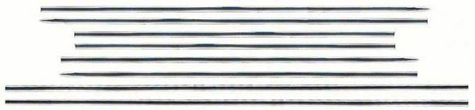 OER 1968-74 Chevy II / Nova Lower Side Body Molding Set - 8 Piece - Deluxe Exterior C2389