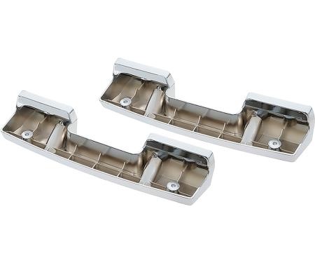 OER 1965-67 Camaro, Nova, Firebird, Front Arm Rest Base Set, Chrome, Standard Interior *K7953