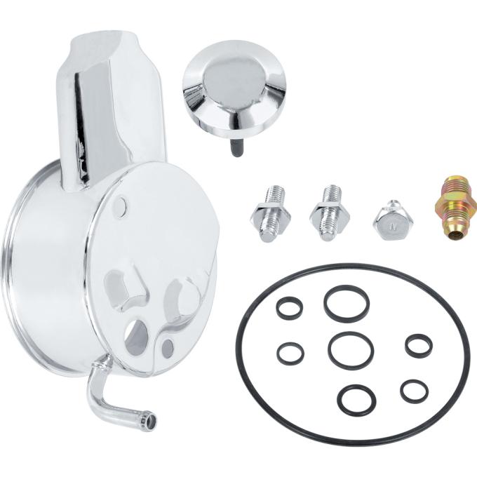 1969 Power Steering Reservoir Big Block (Chrome) Long Water Pump