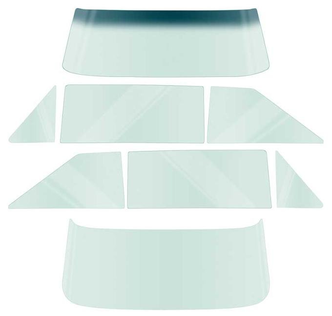 OER 1962-65 Chevy II / Nova 2 Door Hardtop, Glass Set (8 Piece), Tinted *NR801T