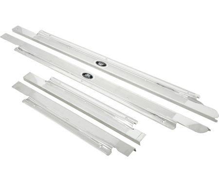 OER 1962-67 Chevy II, Nova 4 Door Sedan, Station Wagon, Door Sill Plate Set, Front and Rear, 4 Piece Set 14404