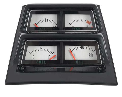 OER 1968-69 Camaro, 1969-74 Nova, Console Gauge Assembly, with Volt Meter, Silver Face, Pre-Assembled 3952635V