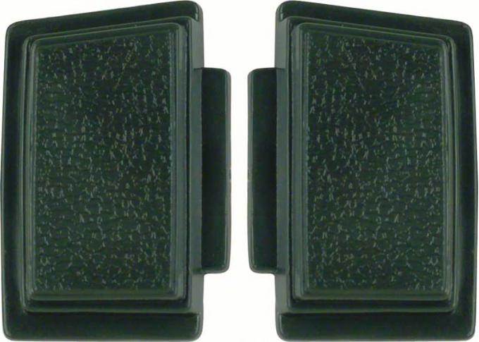 OER 1969-70 Standard Steering Wheel Horn Buttons Dark Green (pair) K213DG