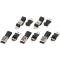 1965-66 Impala, Caprice Nova, Chevelle, Deluxe Seat Belt Set, Gold Starburst, Black, 5-Piece Set