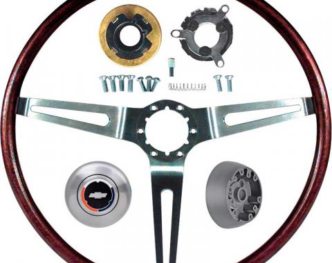 OER 1969 Camaro, Impala / Full Size, Nova with Tilt Wheel Rosewood Steering Wheel Kit *R6534