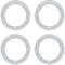 OER 1965-81 Chevrolet, Rally Wheel Trim Ring Set, 14" x 7" - 2-1/4" Chrome, Deep Step Lip, Set of 4 A9591010