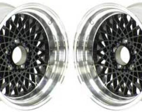 OER 16" x 8" Black GTA Style Alloy Wheel Set with 4-3/4" Backspacing and 0mm Offset *R4410