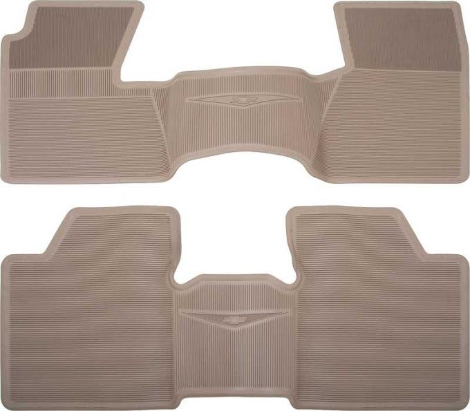 OER 1962-64 Chevy II / Nova Fawn 2 Piece (Full Front / Full Rear) OE Style Rubber Floor Mat Set M62017