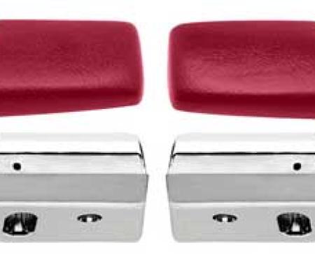 1965-67 Nova, 1967 Camaro / Firebird Red Standard Front Arm Rest Kit