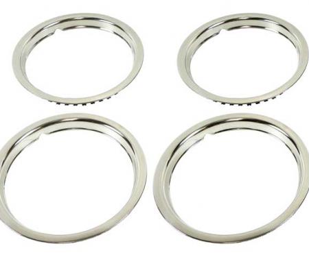 OER 15" Stainless Steel 1-1/2" Deep Rally Wheel Trim Ring Set for OEM Wheel Only *TR3015