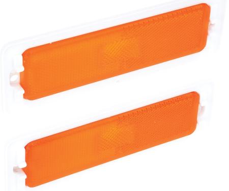 OER 1970-74 Nova, Apollo, Omega, Ventura, Front Side Marker Lamp, Amber, Pair 911283