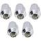 1955-96 GM, Chrome Acorn Lug Nut Set, 7/16"-20, 5 Piece Set, Per Wheel, Various Models