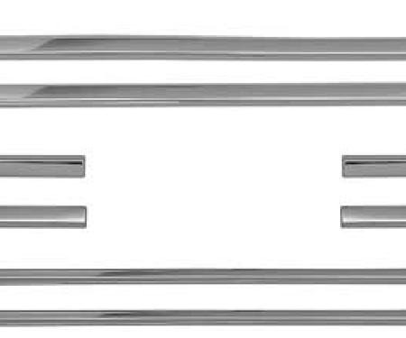 OER 1968-74 Chevy II Nova SS, Lower Side Body Rocker Molding Set, Deluxe Exterior, 8 Piece Set C2389