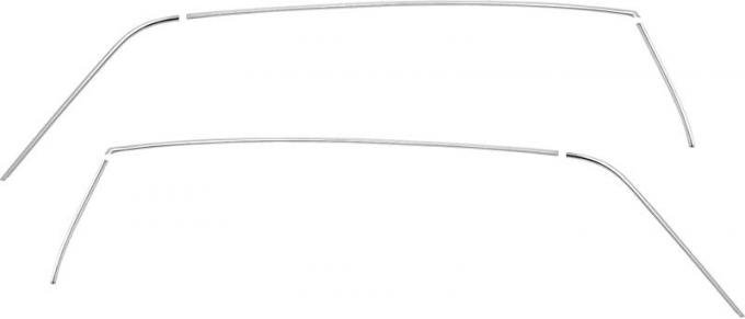 OER 1973-74 Nova Roof Drip Moldings - 2-Door Coupe & Hatchback - 6 Pc Set 14388