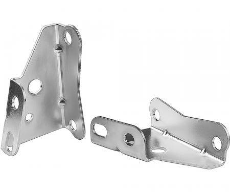 OER 1964-72 Chevelle, 1967-69 Camaro, 1968-74 Nova, Power Brake Booster Brackets, For Boosters With 3-3/8" Square Bolt Pattern, Stainless Steel 153649D