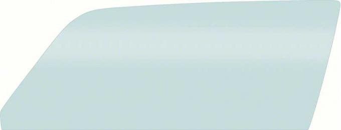1973-74 Nova, Apollo, Omega, Ventura, Front Door Window Glass, 2 Door, Coupe & Hatchback, Light Green Tint, LH Driver Side