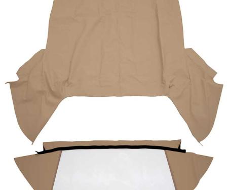 1962-63 Chevy II / Nova, Convertible Top, With Plastic Window, Stayfast Canvas Cloth, Beige