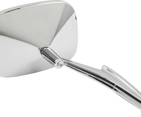 OER 1968-72 Chevrolet/Pontiac, Exterior Door Mirror, Chrome, Ribbed, RH Passenger Side, OE Replacement 3914754X