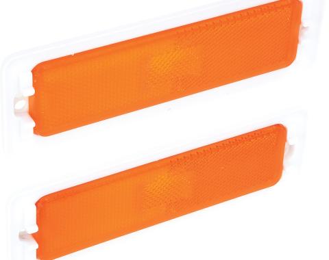OER 1970-74 Nova, Apollo, Omega, Ventura, Front Side Marker Lamp, Amber, Pair 911283