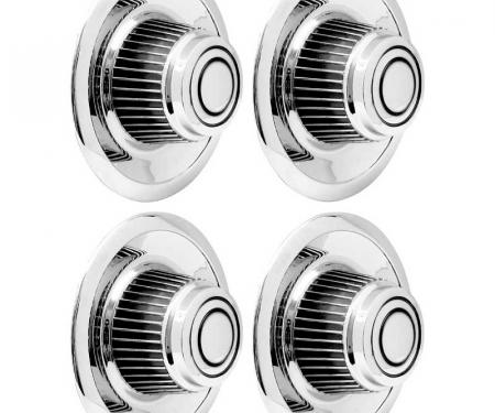 OER 4 Piece Tall Chrome Rally Wheel Derby Cap Set *WR1012NL