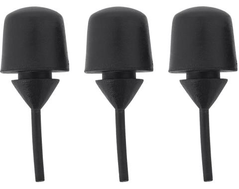 Redline Restomotive® 1962-1977 GM Car 3 Piece 1/2" Tall License Plate & Parking Light Rubber Bumpers