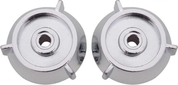 OER 1964-65 Impala, Bel Air, Chevy II Nova, Inner Radio Knobs, Die-Cast Chrome, Pair 14664