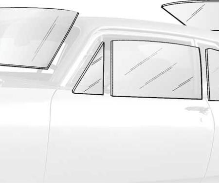 OER 1966-67 Chevy II / Nova 2 Door Hardtop Complete Glass Set Tinted (8 Piece) *NR805T