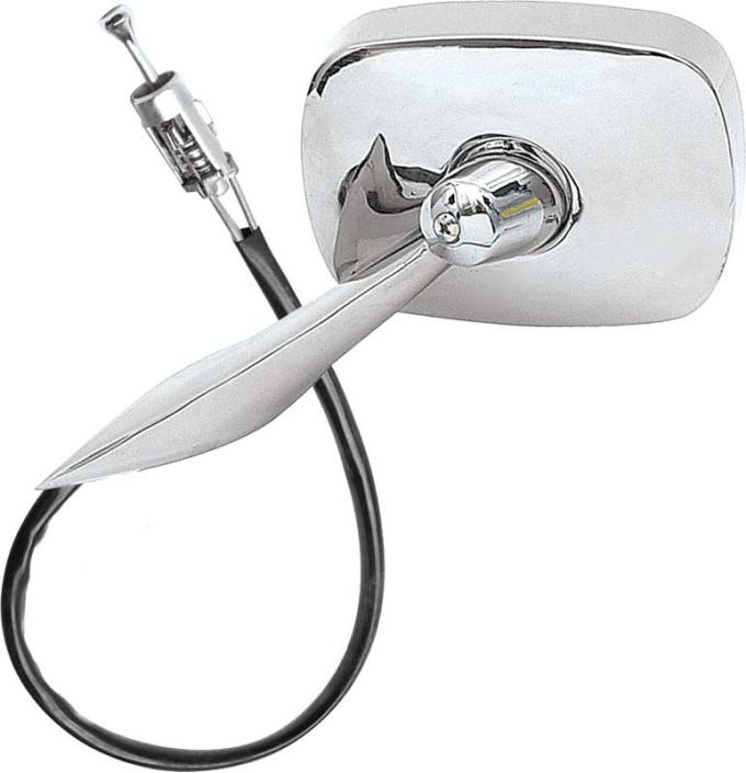 OER 1968 Camaro, Nova, Impala, Caprice, Chevelle, Corvair, Firebird, Remote Outer Door Mirror Assembly, LH Drivers Side, Various Models 3921816