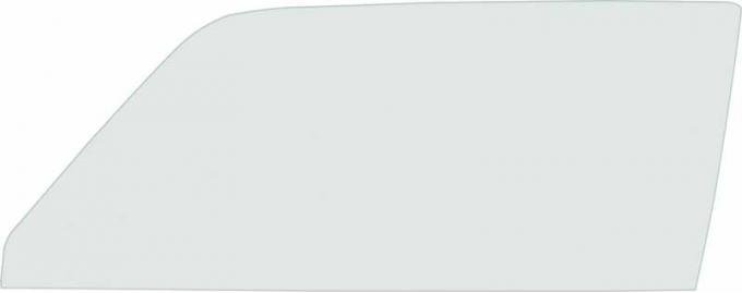 1973-74 Nova, Apollo, Omega, Ventura, Front Door Window Glass, 2 Door, Coupe & Hatchback, Clear Glass, LH Driver Side