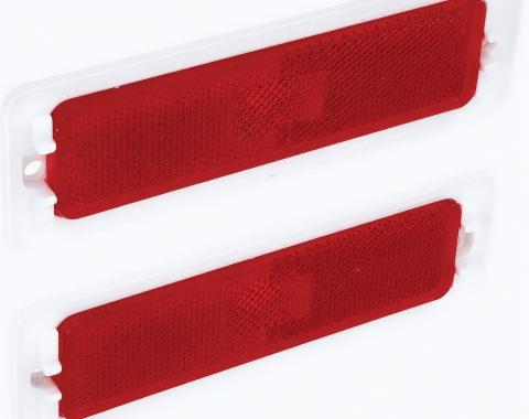 1970-74 Nova, Ventura, Rear Quarter Side Marker Lens, Red, Pair